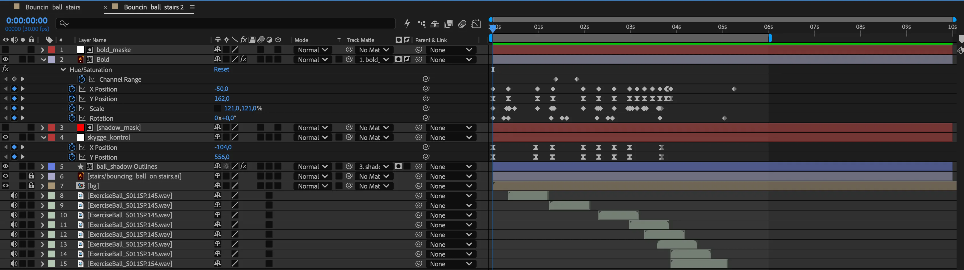 Timeline billede for Bouncing Ball stairs